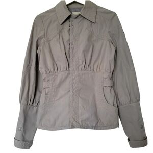 Diesel Lightweight Waist Lace Jacket in Gray Size Small